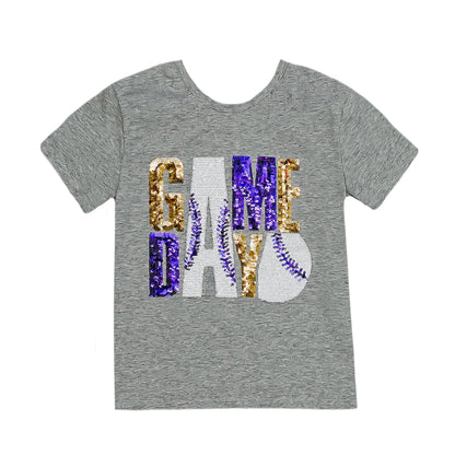 Purple and Gold Gameday Adult Shirt