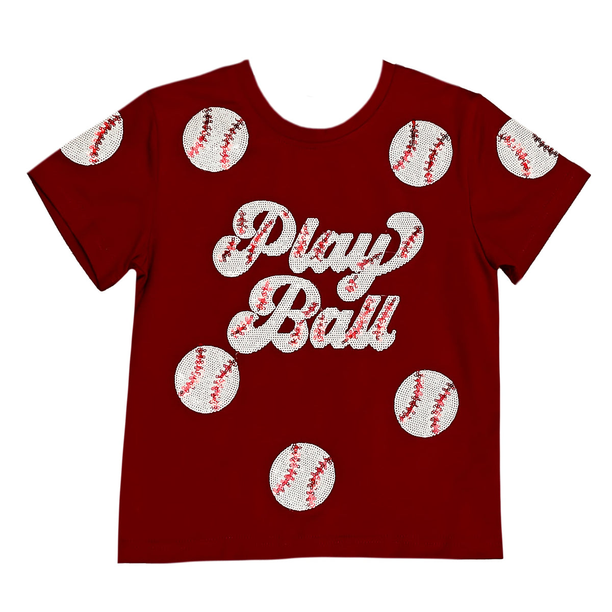 Kids' Play Ball Shirt - Maroon