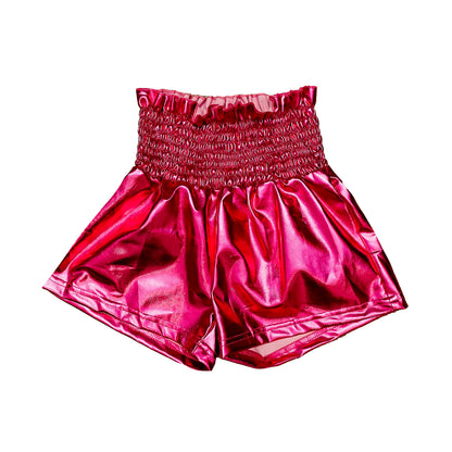 Kids' Metallic Swing Shorts - Hot Pink