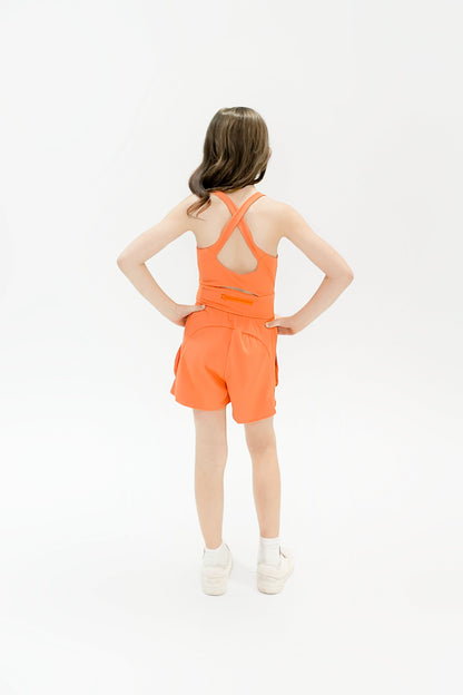 Haddie Romper - Tangerine