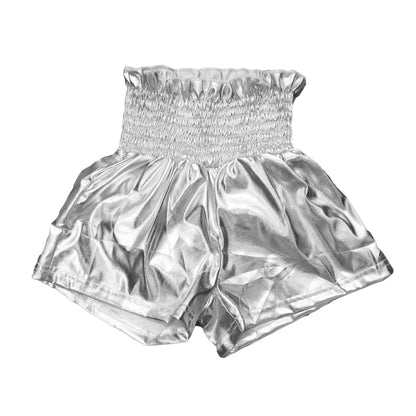 Kids' Metallic Swing Shorts - Silver