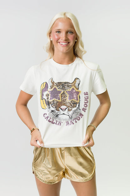 Women's Callin' Baton Rouge Sequin Shirt