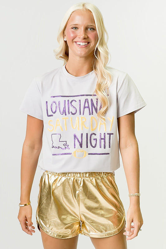 Women's Louisiana Saturday Night Sequin Shirt