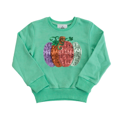 Women's Sequin Pumpkin Sweatshirt