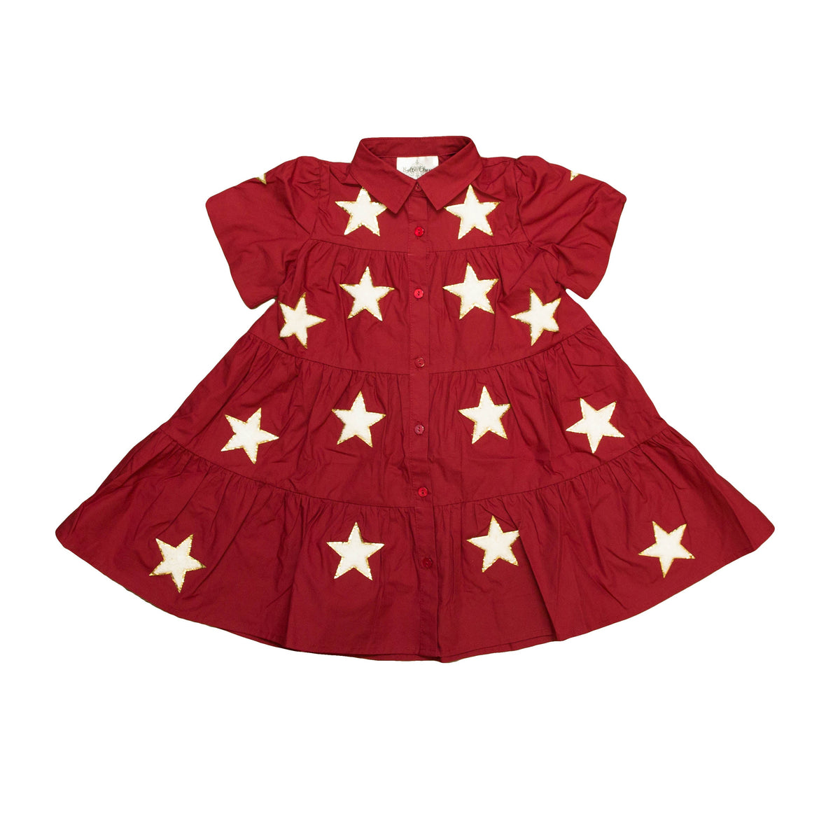 Maroon Star Babydoll Dress