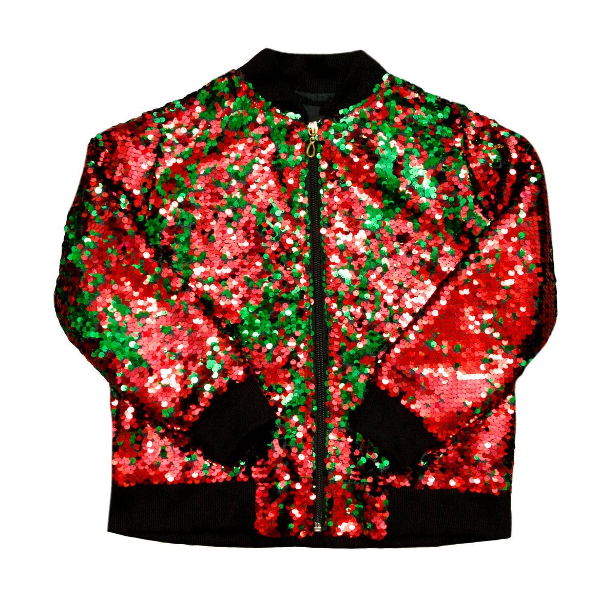 Red And Green Sequin Adult Jacket