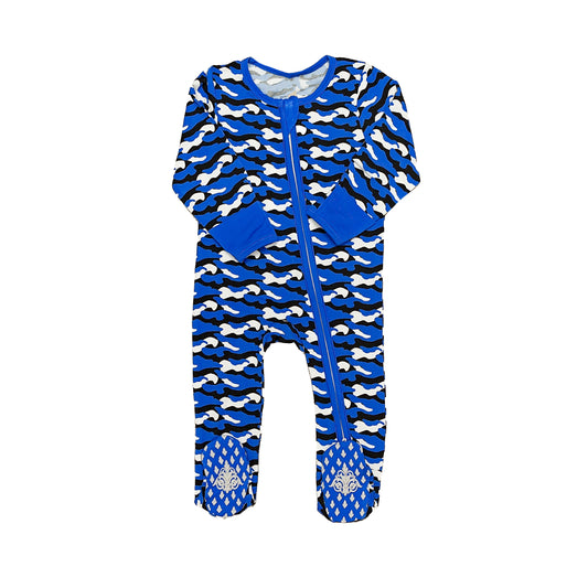Baby Camo Romper - Royal Blue