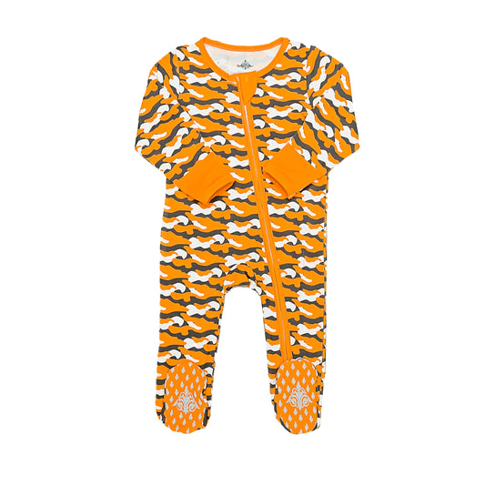 Baby Camo Romper - Orange