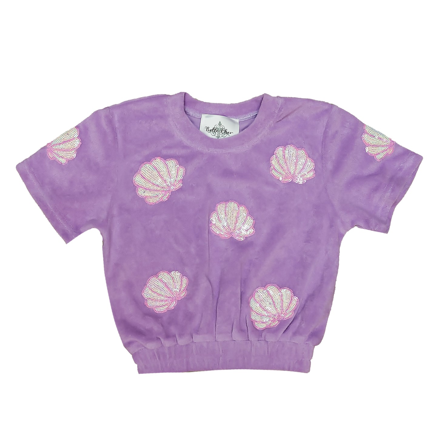 Lavender Terry Cloth Seashell Top