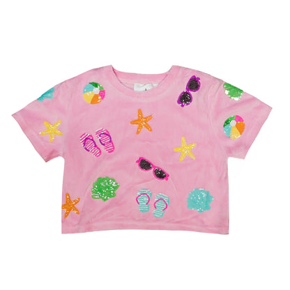 Light Pink Beach Terry Cloth Top