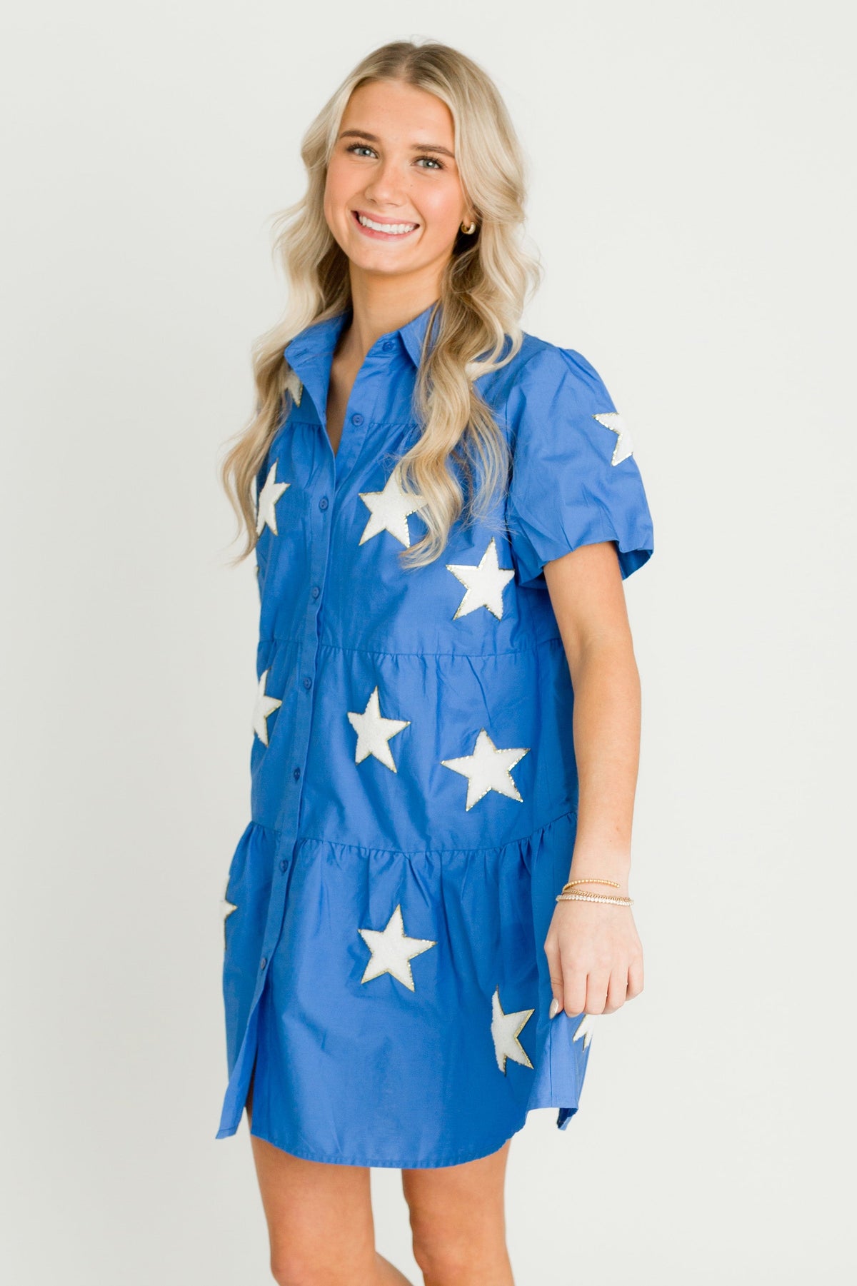 Royal Blue Star A-Line Dress