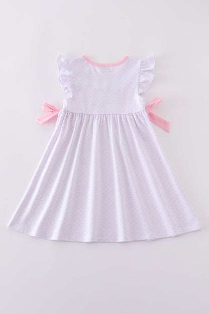 Premium Pink bunny bow dress