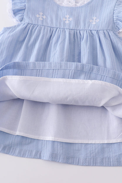 Premium Blue cross embroidery set