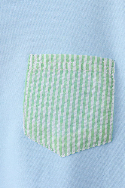 Colorblock pocket shorts set