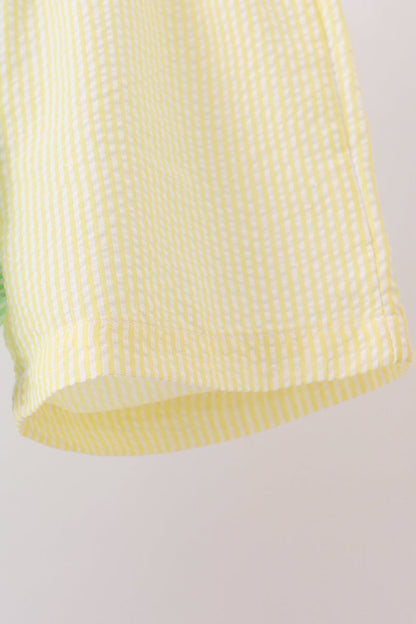 Colorblock pocket shorts set