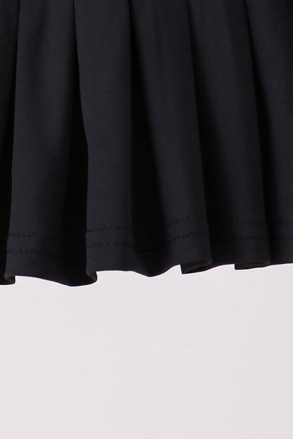 Black pleated skort