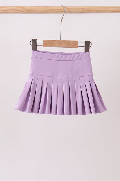 Purple pleated skort