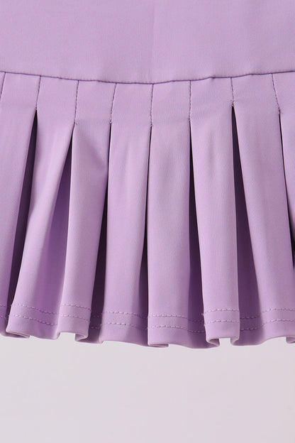 Purple pleated skort