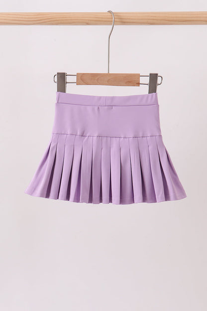 Purple pleated skort