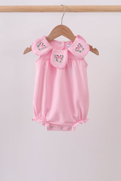 Pink Floral Embroidery Bubble
