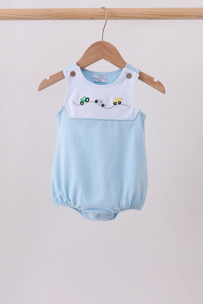 Blue Vehicle Embroidered Bubble
