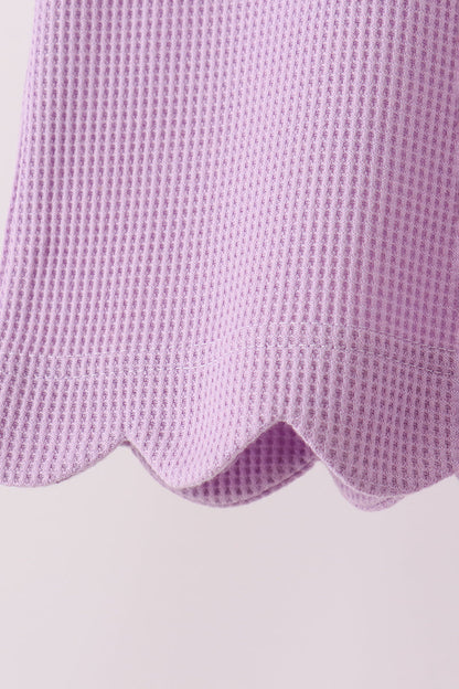 Lavender scalloped pants set