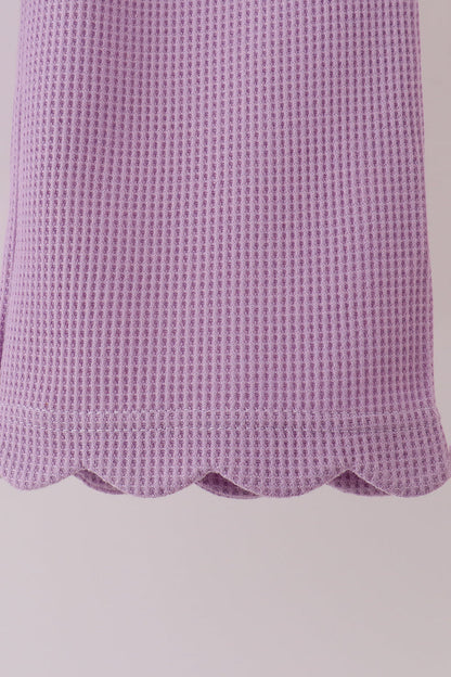 Lavender scalloped pants set