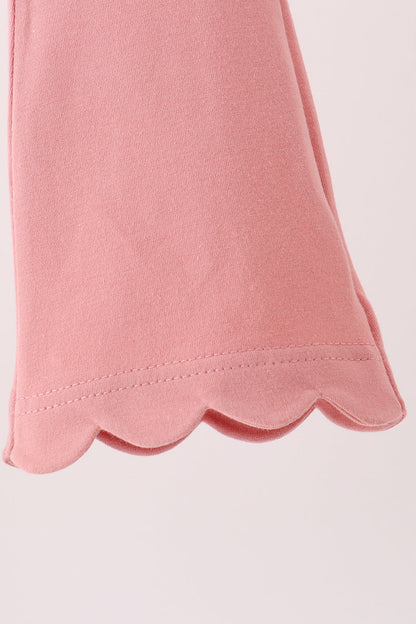 Pink scalloped bell pants