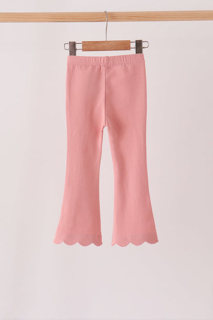 Pink scalloped bell pants
