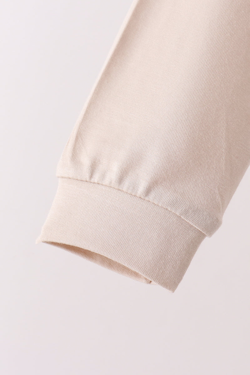 Beige bamboo pajama set