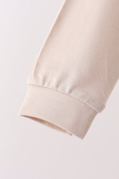 Beige bamboo pajama set