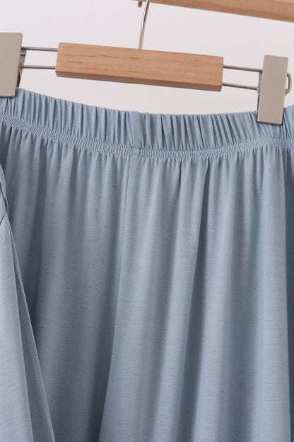 Blue bamboo mom pajama set