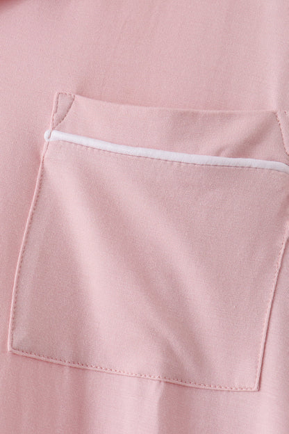 Pink bamboo mom pajama set – view 3