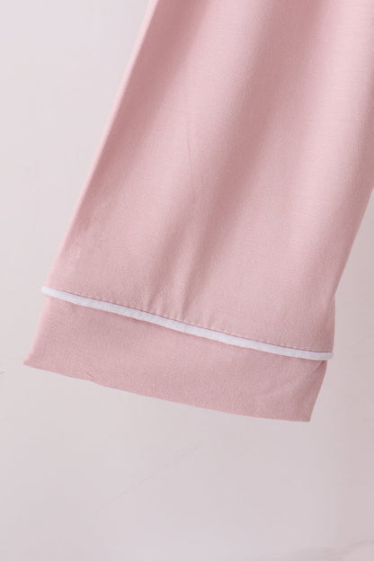 Pink bamboo mom pajama set