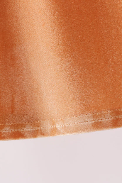 Gold velvet bow dress