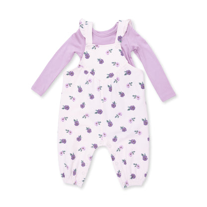 Violetta Floral - Ruffle V-Overalls and Long Sleeve Bodysuit