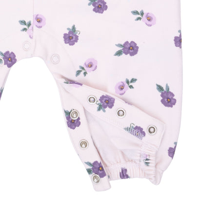 Violetta Floral - Ruffle V-Overalls and Long Sleeve Bodysuit