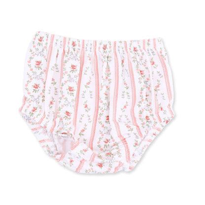 Marnie Rosebud Stripe - Long Sleeve Petal Collar Dress and Bloomer