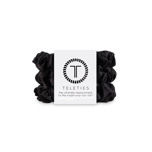 Jet Black Teleties Scrunchie - Cajun Cuties & Co