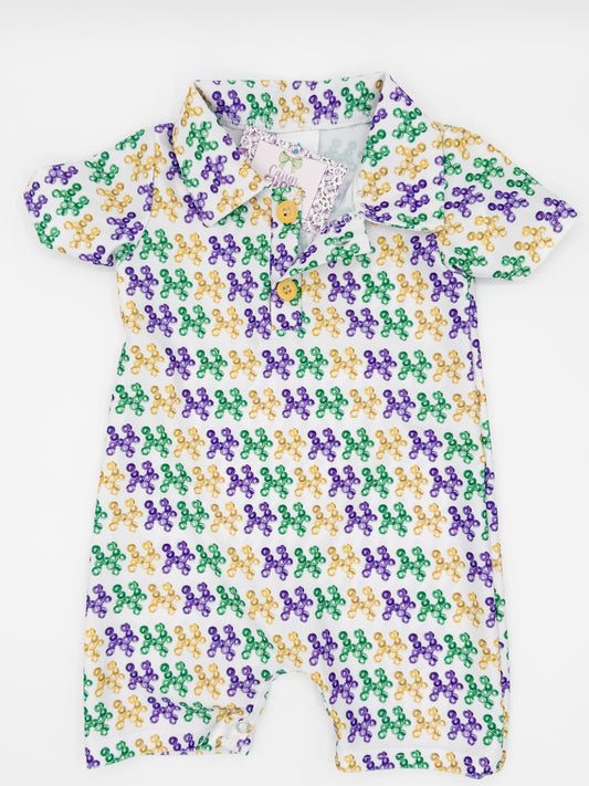 Mardi Gras Bead Dog Jon Jon