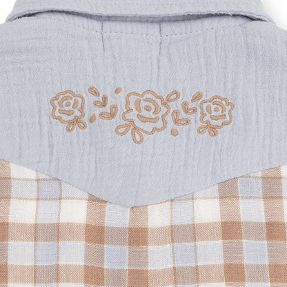 Western Plaid - Western Pearl Snap Dress and Bloomer
