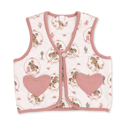 Cowgirl Cameos - Quilted Vest with Heart Pockets