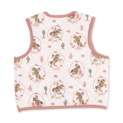 Cowgirl Cameos - Quilted Vest with Heart Pockets