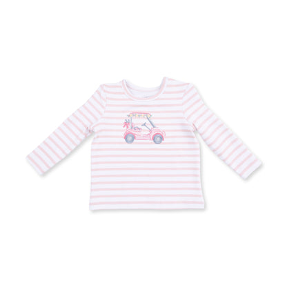 Golf - Long Sleeve Uni Shirt Pink Golf Cart