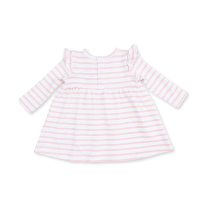 Stripe Puppy - Long Sleeve Dress with Ruffle and Bloomer (2T-4T Dress Only)