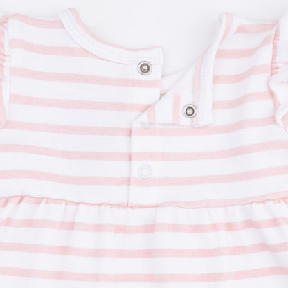 Stripe Puppy - Long Sleeve Dress with Ruffle and Bloomer (2T-4T Dress Only)