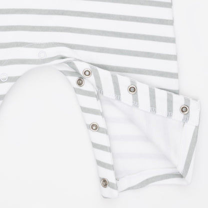 Cows Blue - Long Sleeve Snap Shoulder Romper