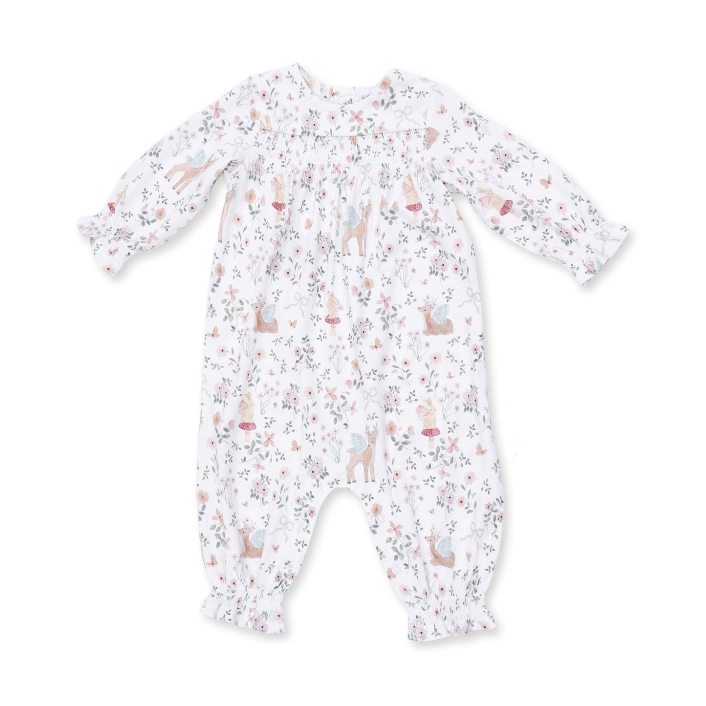 Enchanted Woodland - Smocked Long Sleeve Romper