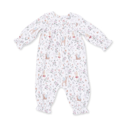 Enchanted Woodland - Smocked Long Sleeve Romper
