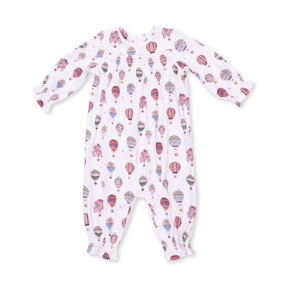 Hot Air Balloon - Smocked Long Sleeve Romper